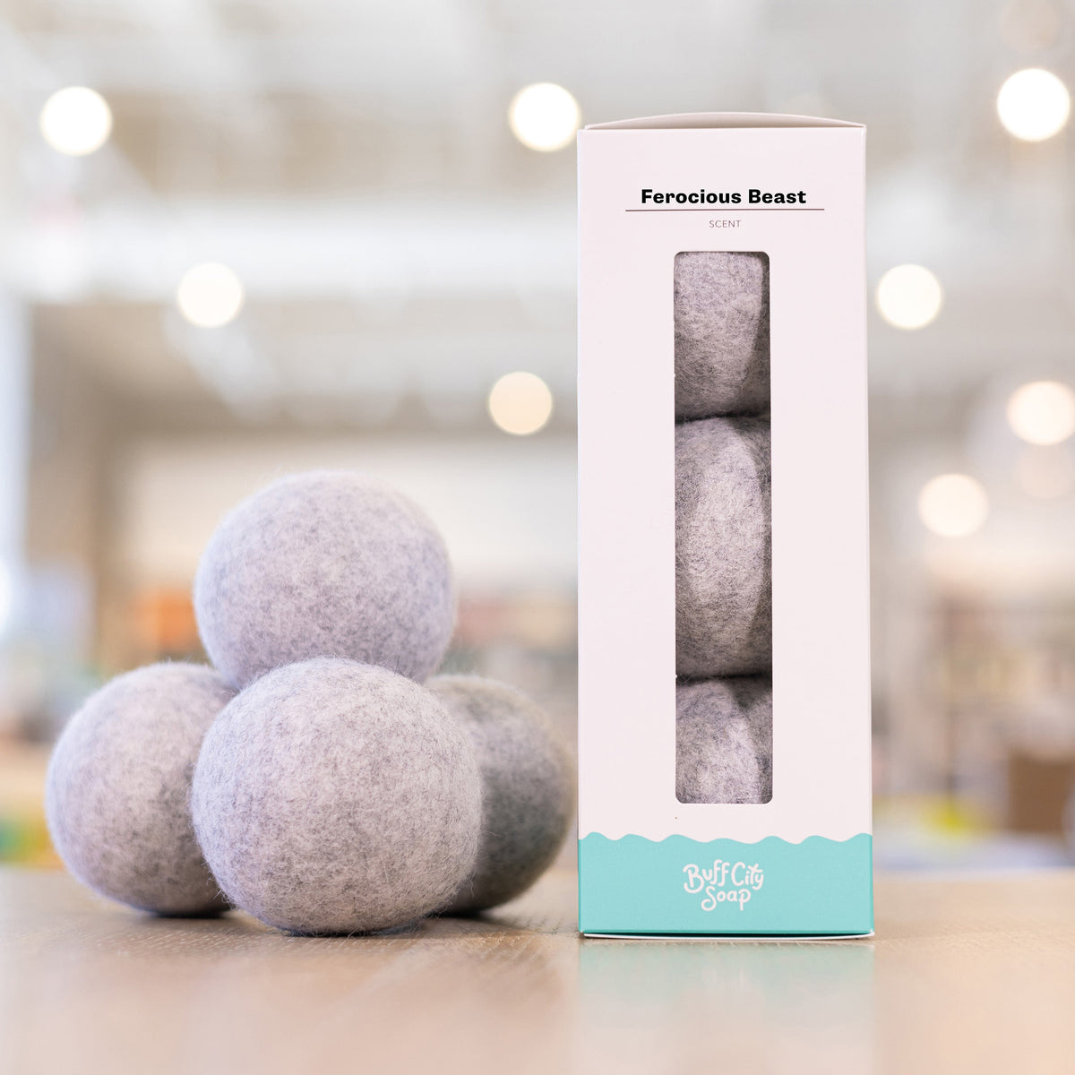Ferocious Beast Wool Dryer Balls (Set of 3) by Buff City Soap Supply, LLC
