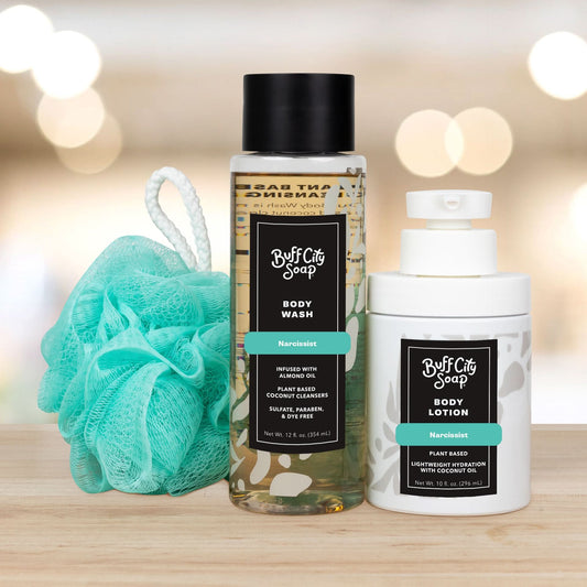 Narcissist Shower Essentials Gift Set by Buff City Soap Supply, LLC