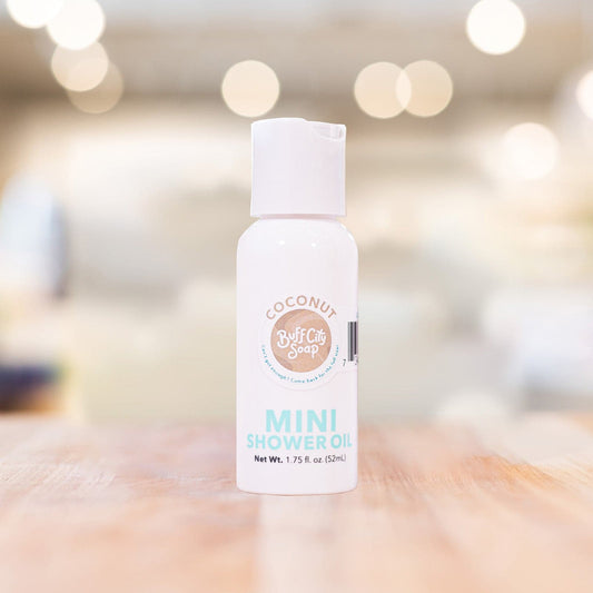Coconut Mini Shower Oil by Buff City Soap Supply, LLC